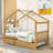 Wood House Bed With Pull-Out Twin Trundle-431005079-431005078