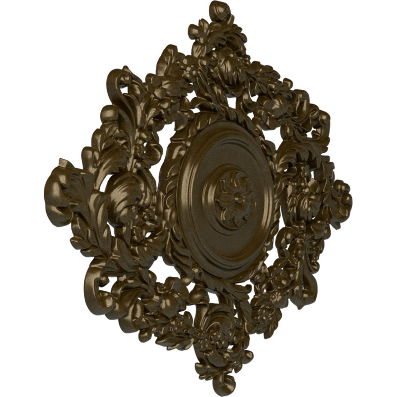 Médaillon de plafond Endurathane Katheryn, l 22 1/2 po x H 30 3/8 po x P 1 1/2 po, Laiton