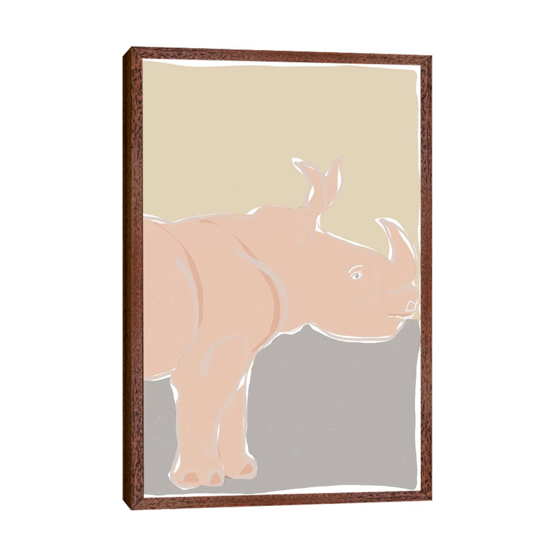 Pastel Zoo I by Rob Delamater - Floater Frame Gallery-Wrapped Canvas Giclée on Canvas, 152.4 cm H x 101.6 cm W, Brown