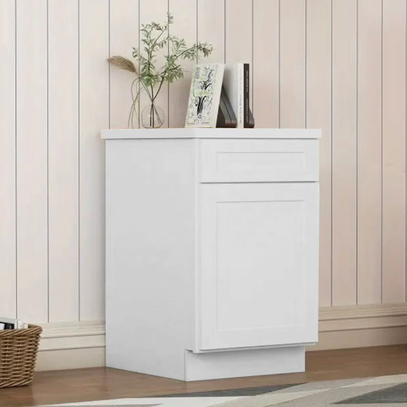 Armoire de salle de bain et de buanderie blanche en bois massif à une porte, tiroirs, facile à assembler, peu encombrante, efficace: l 12 po x l 34,5 po x P 24 po