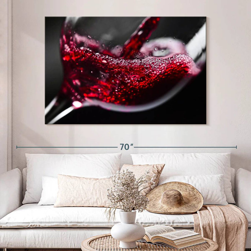 Yarlin Bubbly Red Wine, 34" H x 51" W