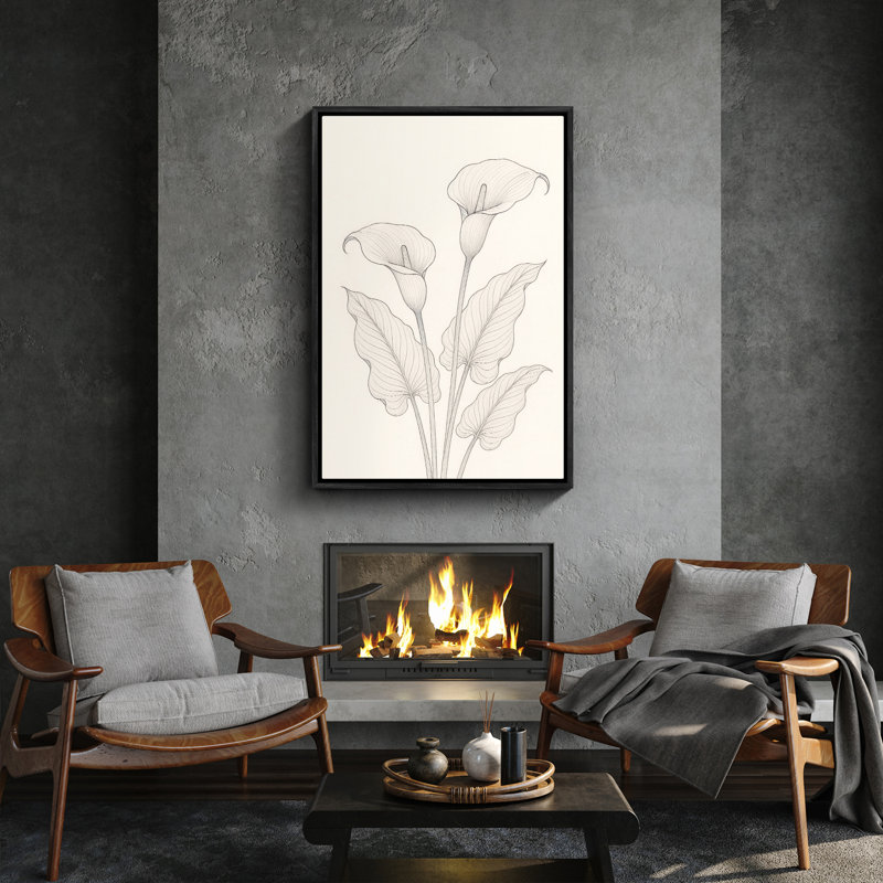 Art mural encadré, rétro, antique, classique pour chambre à coucher , Noir, noir, noir, noir, H 24 po x l 16 po