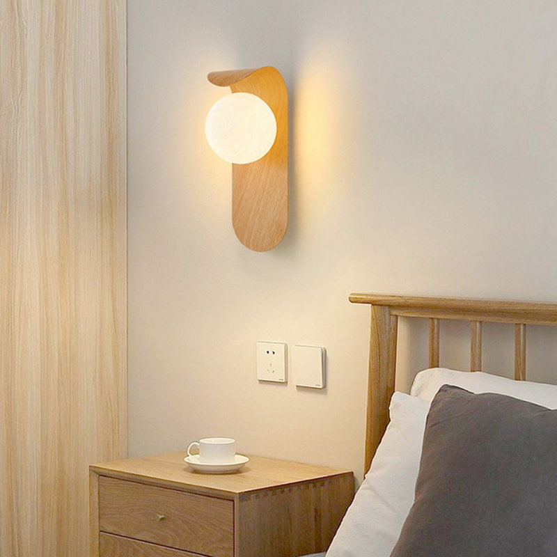 Lampe de chevet de nuit avec lampe murale et couloir de couloir, Beige