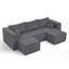 Canapé modulaire compact en velours côtelé: Canapé modulaire moderne et minimaliste-456676607