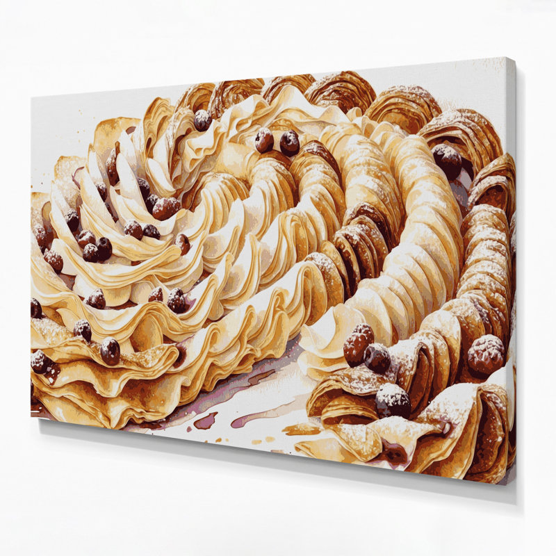 Art mural sur toile Desserts Mille feuille, H 11 po x l 14 po