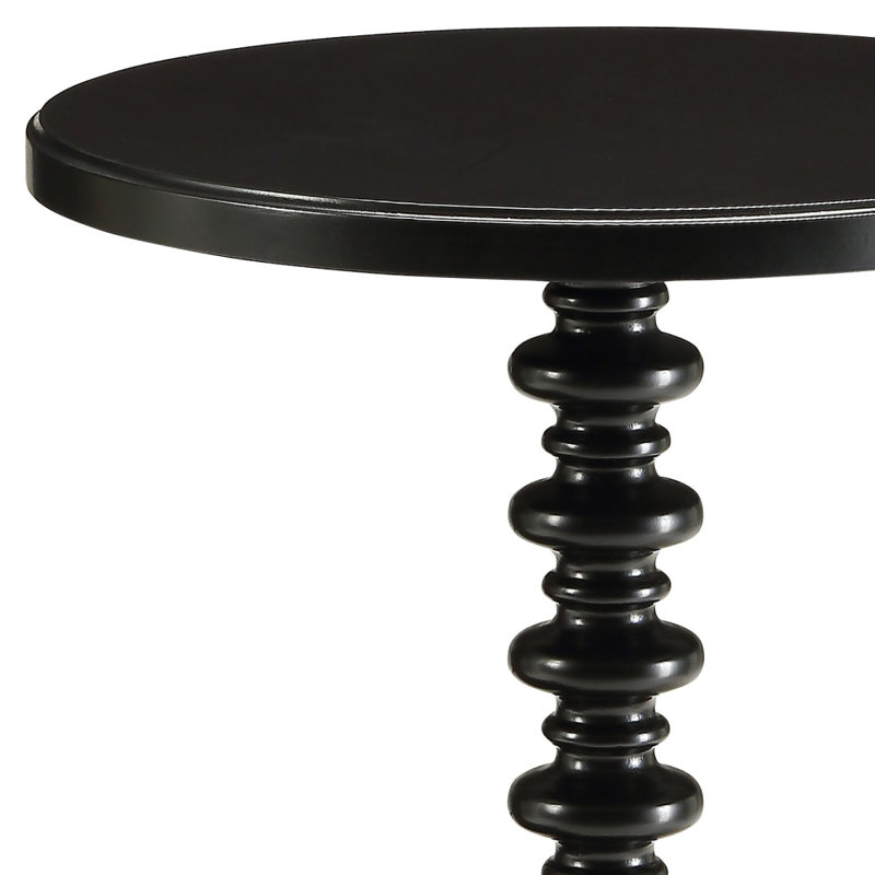Acton Black Finish Accent Table, Black