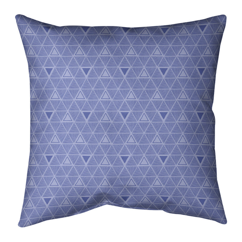 Patricia Geoffrey Geometric Reversible Throw Pillow, 16" H x 16" W, Pastel Blue, Poly Fill