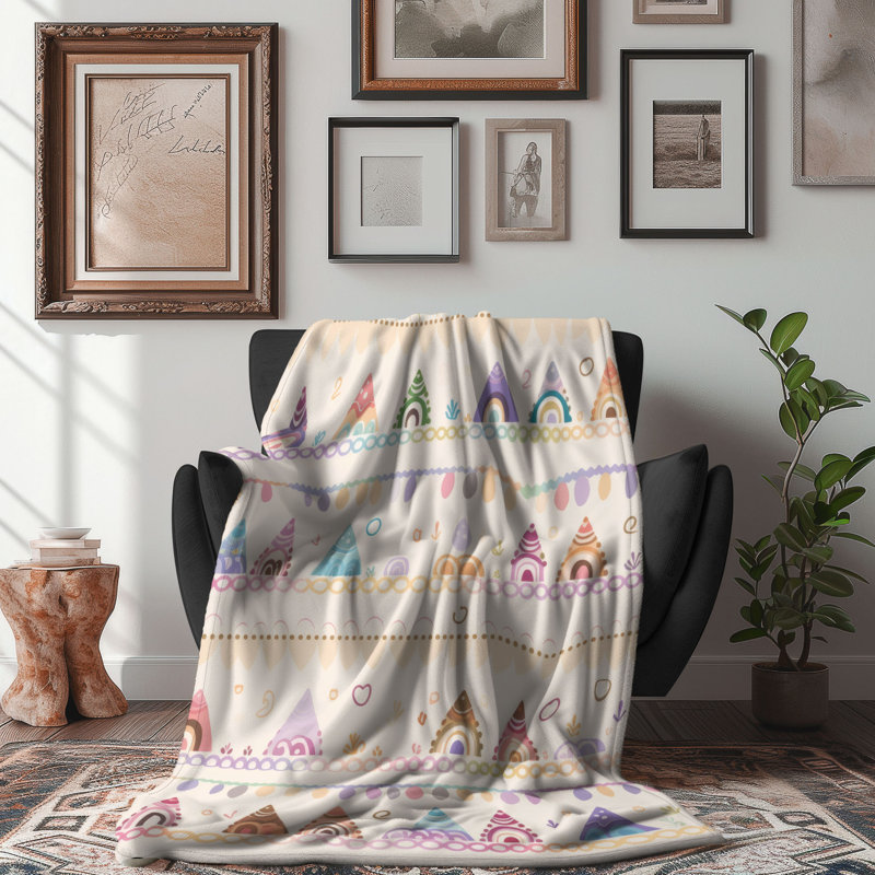 Colour Rings - 1 Piece Blanket, 80" L x 60" W
