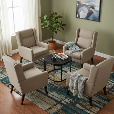 Upholstered Polyester Accent Armchair (Set Of 4)