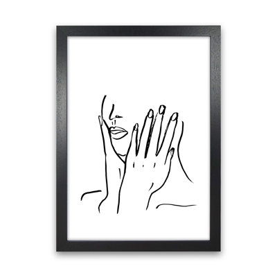 Face Hands Sketch3 1 Piece Wall Art