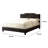 Emidia Solid Wood Tufted Upholstered Platform Bed-336577136