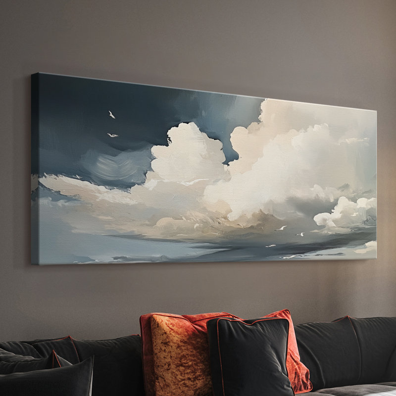 Série paysage - LXVI - Toile tendue avec châssis - Prêt à accrocher, H 12 po x l 30 po