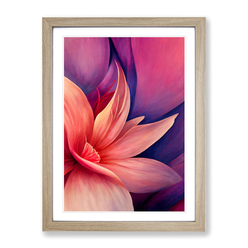 A Legendary Flower - Framed Print, 64cm H x 46cm W x 2cm D, Oak Framed