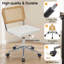 Fauteuil de bureau inclinable en rotin pivotant à 360 °-2042523102