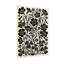 Plantes et fleurs à motif floral noir sur fond crème-253633187