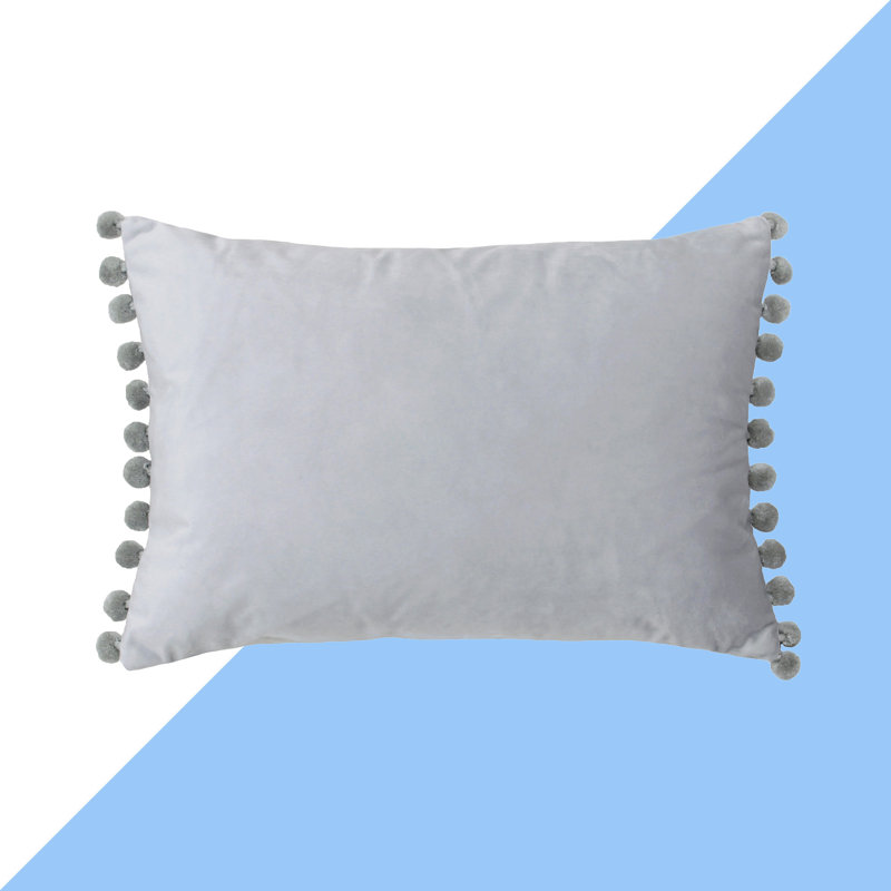 Theis Rectangular Cushion Cover, Dove/Silver, Pillow Cover Only - No Insert