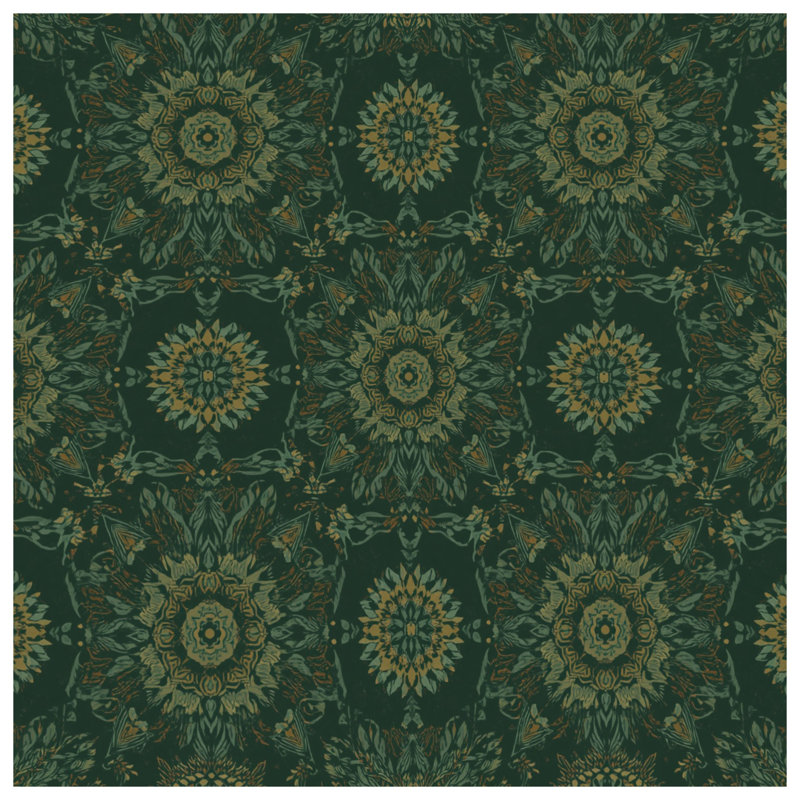 Housses de couette à motif floral mandala, Lit simple