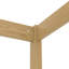 Base de lit simple pour plancher en bois de pin avec support supplémentaire pour plus de stabilité