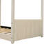 Lit simple beige - offrant une option de couchage élégante et fonctionnelle avec des lattes à structure en pin-1096386680