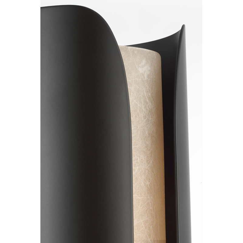 Anne-Marie Barton Armise 18" Sconce with Alabaster, 18" H x 5.25" W x 6.25" D, Matte Carbon