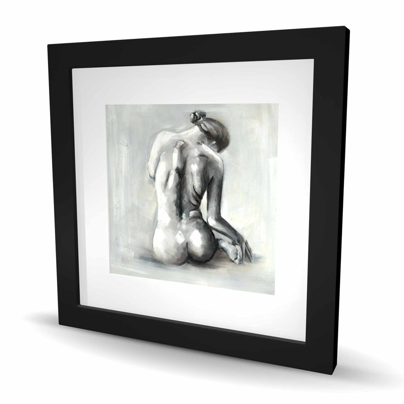Femme nue vue de derrière - Best-sellers, reproduction de salon, Noir