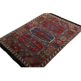 Rug & Kilim’S Tribal Rug In Red And Blue Geometric All Over Pattern