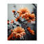 Horloge murale florale pêche I-99632825