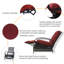 Chaise longue inclinable d'extérieur réglable Kozyard, chaise longue de patio rembourrée avec cadre métallique extensible pour bronzer, lire, se détendre, fauteuil inclinable d'extérieur (bordeaux)-822817479