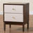 Allenport Baxton Studio Nikolai Mid-Century Beige Fabric And Wenge Brown Wood 2-Drawer Nightstand