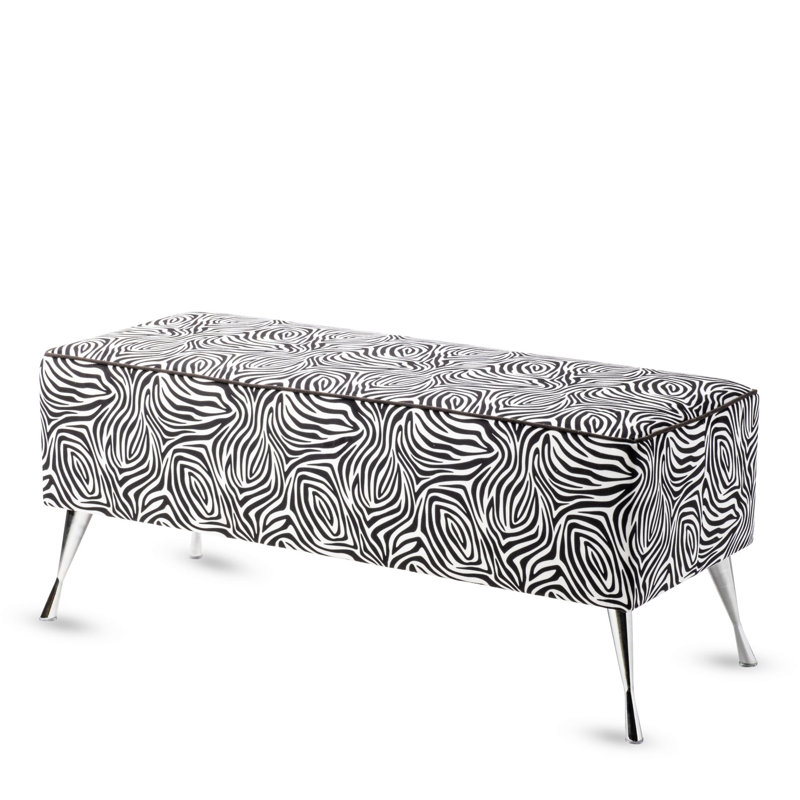 Selevae Velvet Upholstered Bench, H40 x W130 x D40cm