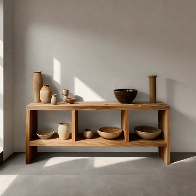 70.87" Solid Wood Console Table