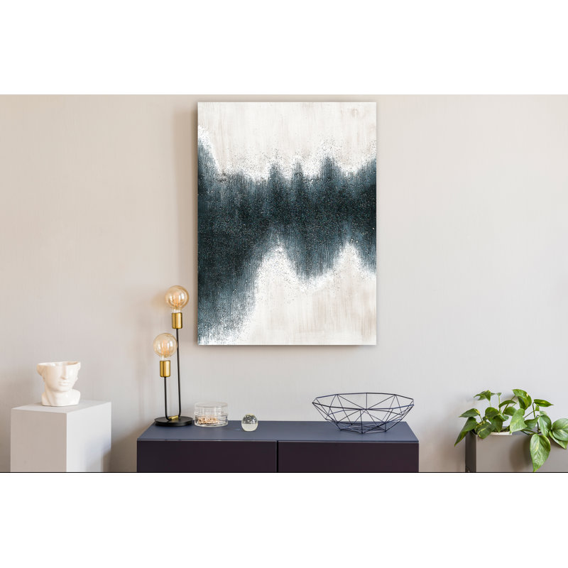 Peinture sur toile tendue, H 16 po x l 12 po x P 1,2 po