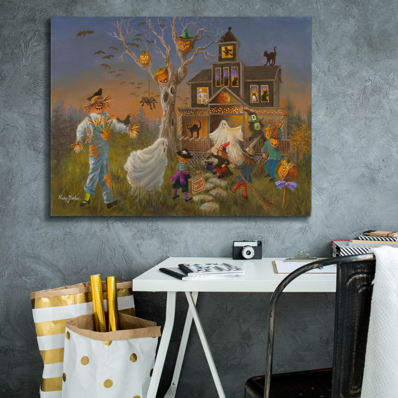 «Spooky Halloween» par Nicky Boehme, art mural sur toile, 34 po x 26 po, H 26 po x l 34 po