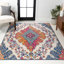 Lathan Power Loom Blue/Yellow/Cream Rug-1618027159