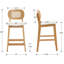 Upholstered Faux Leather Bar Stool-1130074285-1130074291