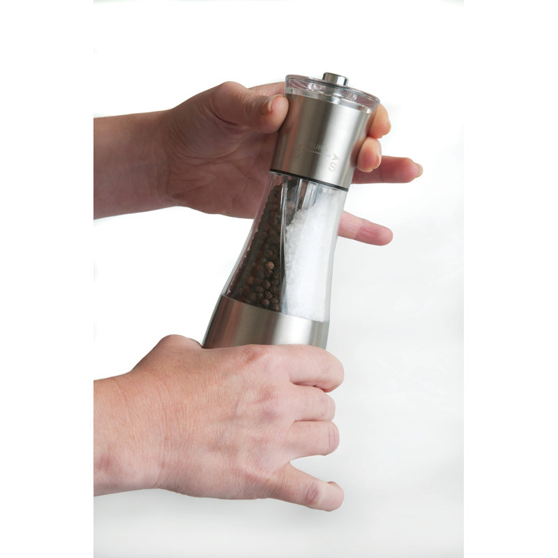 BergHOFF Duo Stainless Steel and Acrylic Salt & Pepper Mill