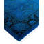 Tapis de couloir noué à la main unique Vibrance - bleu, 3 pi 2 po x 11 pi 10 po