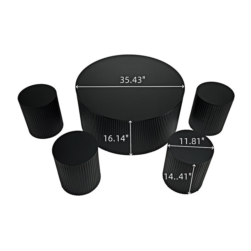 Coffee Tables Set, Black