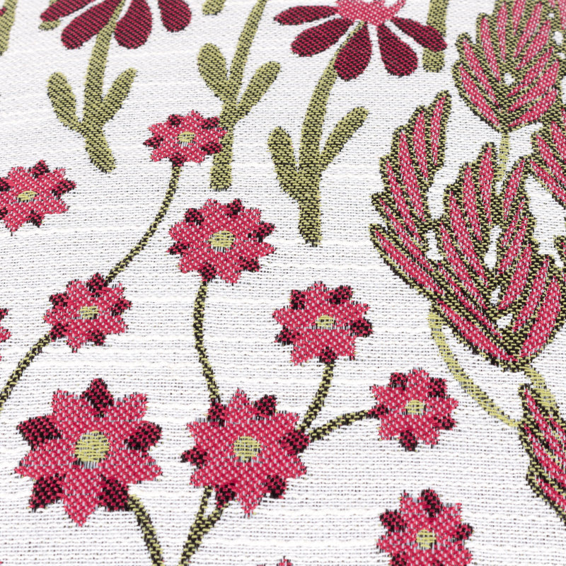 Ophelia Floral Square Throw Pillow Cover, Red