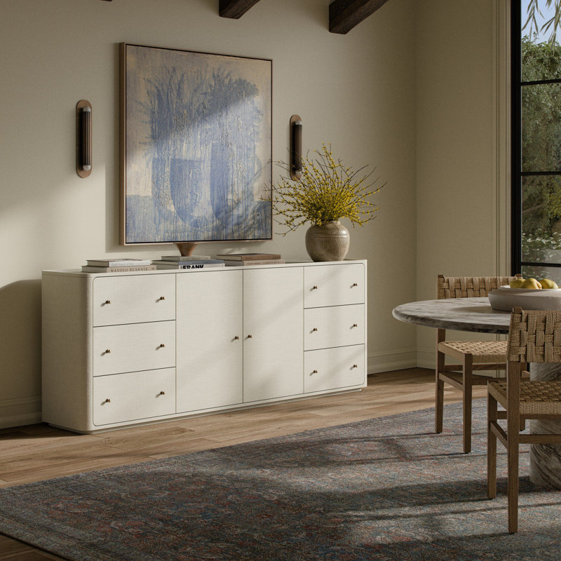 Paula 89'' W Sideboard, Black Linen