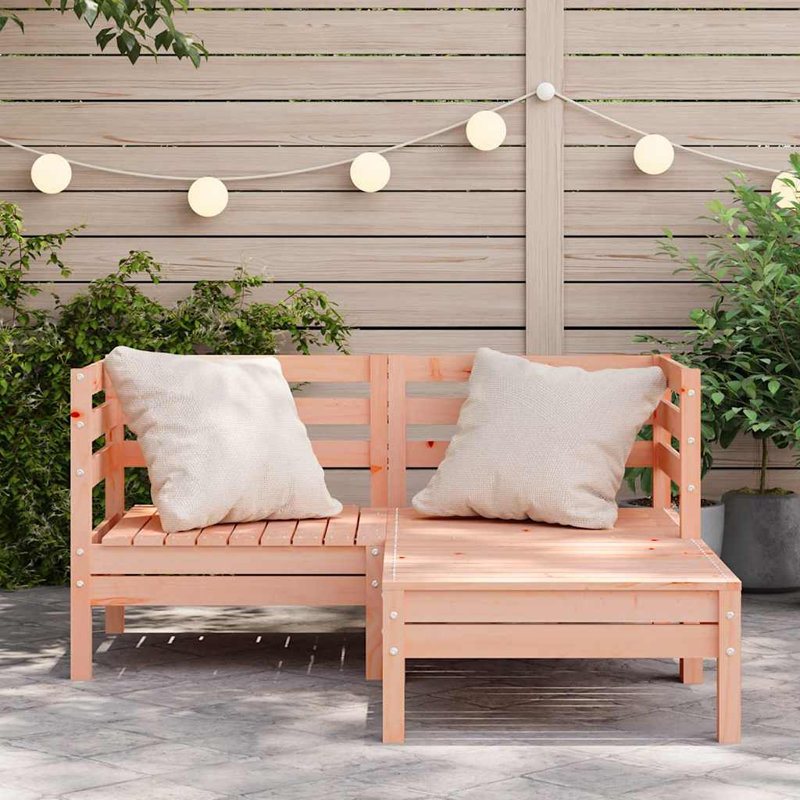 Swanley 127cm Wide Wood Loveseat, Brown