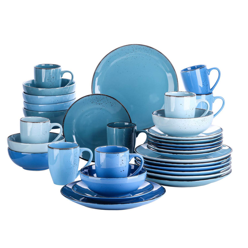 Laytoya Ceramic Dinnerware Set 32 Piece - Service for 8, Blue