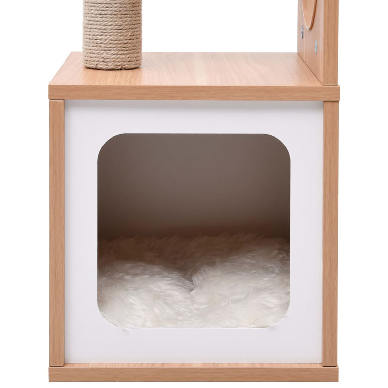 Thaddeus 60cm H Cat Tree, Oak/White