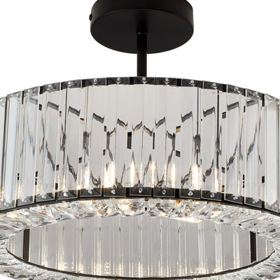 Crystal Semi Flush Mount