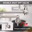 Robinet de cuisine mural escamotable avec robinet pivotant à double articulation escamotable-106803026