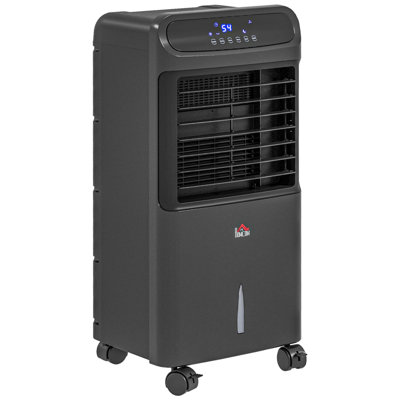 Evaporative Air Cooler 3.2 Gal Tank 60 Oscillating 3 in 1 Ice Cooling Fan Portable Swamp Cooler with Humidifier 3 Modes 3 Speeds 12H Timer Remote for Home Office Black