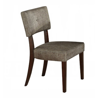 Chaise d'appoint en tissu et finition grise (2) - Chaises élégantes et pratiques (de 2) avec pieds doux