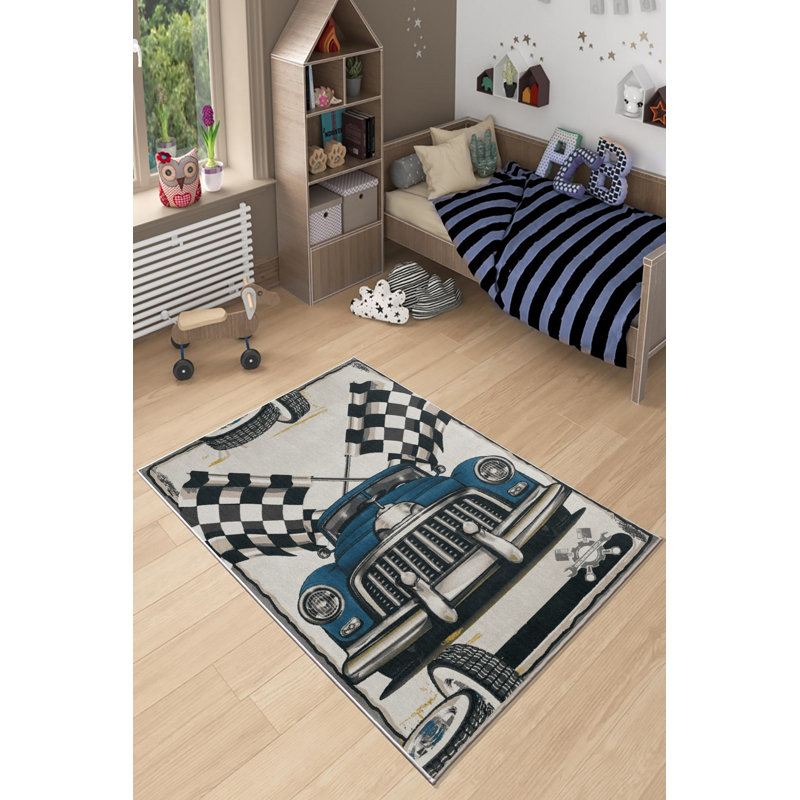 Eco-Friendly Area Rug, 100% Polyester, 31.5 x 47.2 inches | 650 g/m², 0.16 in Pile Height | Antibacterial, Non-Slip PVC Dot Underside | Machine Washable, Perfect for Living Room & Bedroom Decor