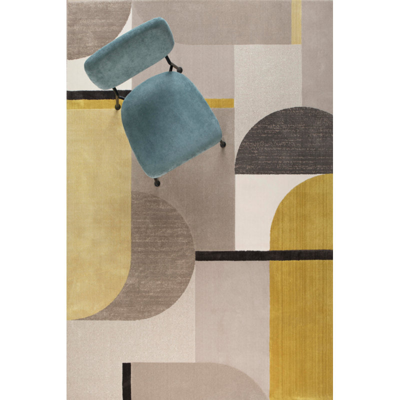 Hilton Geometric Area Rug, Rectangle 5' x 7'5"