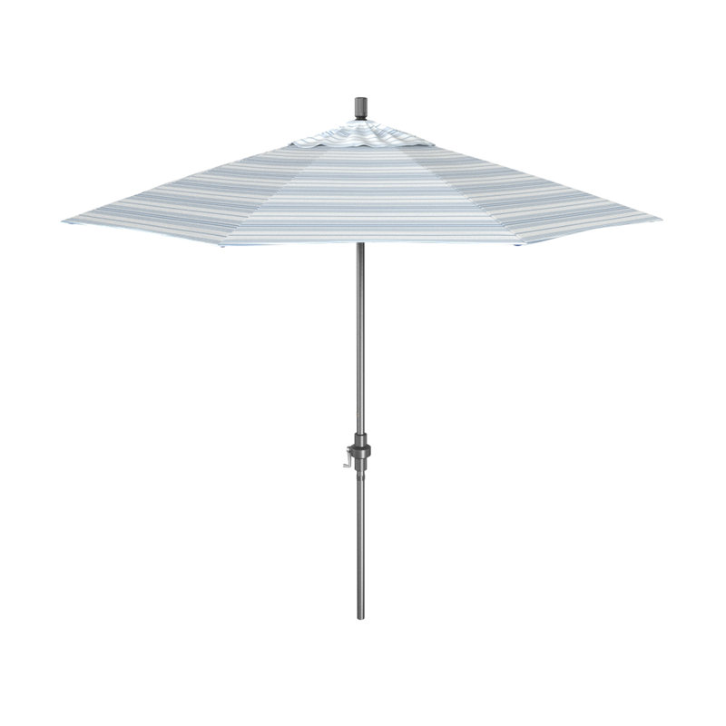 Parasol de marché 9 pi Santana Praneeth, Gris, Welfleet Sea Outdura®